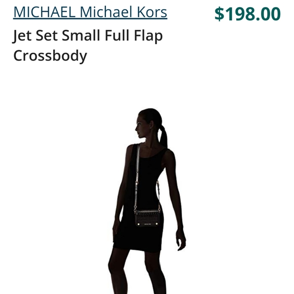 NWT Michael Kors Black Croc Print Crossbody - Picture 9 of 13